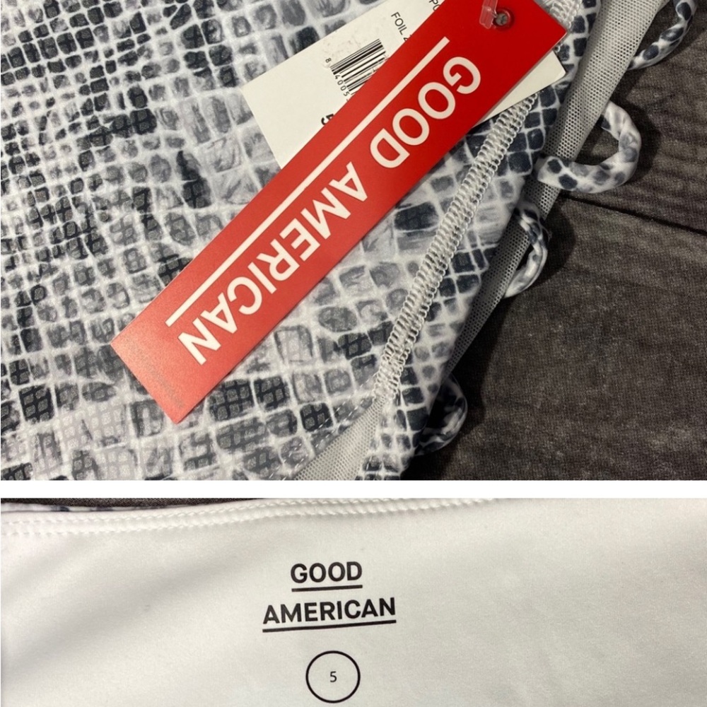 Nwt Good American Python Mesh Side Leggings - image 4